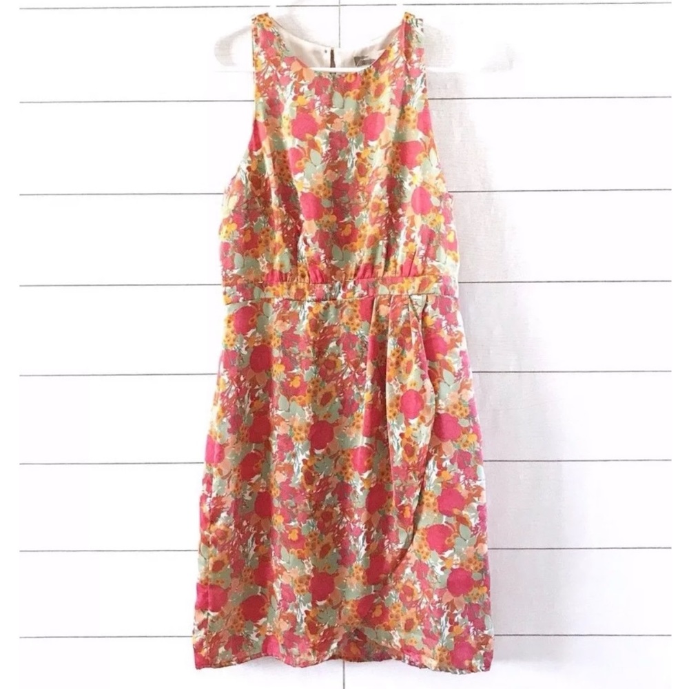 Forever 21 Pink Orange Floral Sleeveless Dress - Picture 1 of 8